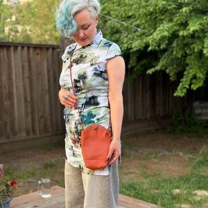 Leather Mini Crossbody Bag Heroing Orange